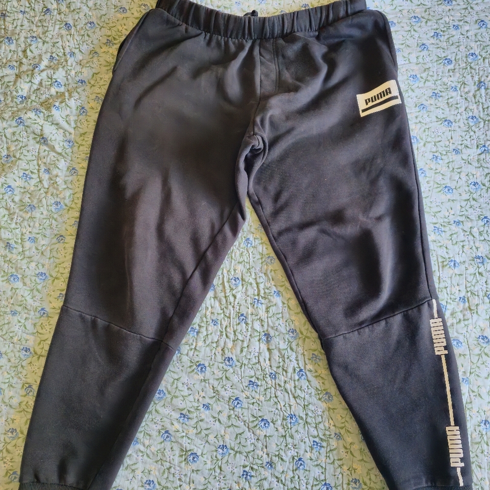 Black Puma Sweatpants